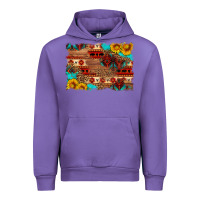 Tulip aztec and leopard background Urban Hoodie - HRA Design Shop