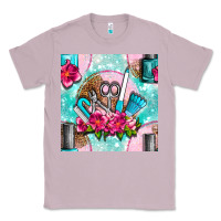 Lilac nail tools and polish with flowers and tooled leather seamless pattern Classic Tee - BundleAndBundleShop