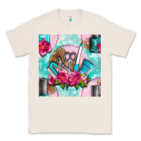 Natural nail tools and polish with flowers and tooled leather seamless pattern Classic Tee - BundleAndBundleShop