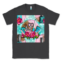 Smoke nail tools and polish with flowers and tooled leather seamless pattern Classic Tee - BundleAndBundleShop