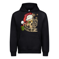 Black festive af christmas skull Urban Hoodie - FaDigitalArtStudio
