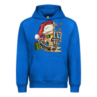 Cobalt festive af christmas skull Urban Hoodie - FaDigitalArtStudio