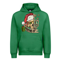 Emerald festive af christmas skull Urban Hoodie - FaDigitalArtStudio