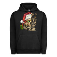 Pigment Black festive af christmas skull Urban Hoodie - FaDigitalArtStudio