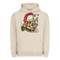 Pigment French Oak festive af christmas skull Urban Hoodie - FaDigitalArtStudio