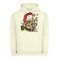 Pigment Pistachio festive af christmas skull Urban Hoodie - FaDigitalArtStudio