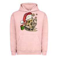 Pigment Salmon festive af christmas skull Urban Hoodie - FaDigitalArtStudio