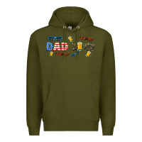 Army Green dad life  libbey glass Premium Hoodie - HRA Design Shop
