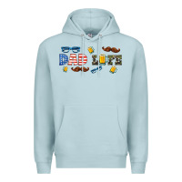 Blue Mist dad life  libbey glass Premium Hoodie - HRA Design Shop