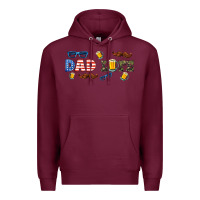 Burgundy dad life  libbey glass Premium Hoodie - HRA Design Shop