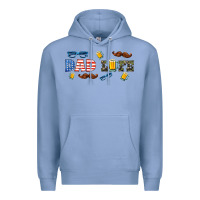Colony Blue dad life  libbey glass Premium Hoodie - HRA Design Shop