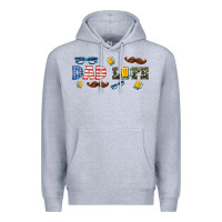 Heather Grey dad life  libbey glass Premium Hoodie - HRA Design Shop