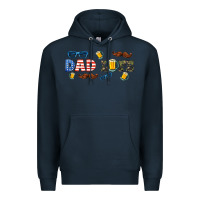 Navy dad life  libbey glass Premium Hoodie - HRA Design Shop