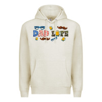 Oatmeal Heather dad life  libbey glass Premium Hoodie - HRA Design Shop