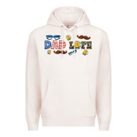 Pale Pink dad life  libbey glass Premium Hoodie - HRA Design Shop