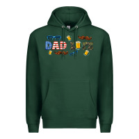 Sports Green dad life  libbey glass Premium Hoodie - HRA Design Shop