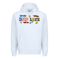 White dad life  libbey glass Premium Hoodie - HRA Design Shop