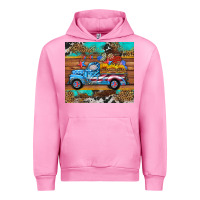 Fuchsia Pink western  american truck sunflowers  mousepad Urban Hoodie - HRA Design Shop