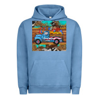 Pigment Pebble Blue western  american truck sunflowers  mousepad Urban Hoodie - HRA Design Shop