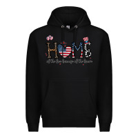 Black home of the free beacuse of the brave Premium Hoodie - CowhideDigitalArt