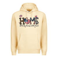 Pina Colada home of the free beacuse of the brave Premium Hoodie - CowhideDigitalArt