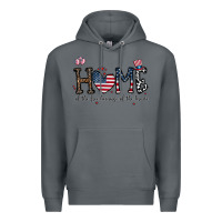 Rock home of the free beacuse of the brave Premium Hoodie - CowhideDigitalArt
