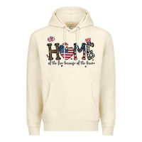 Sandshell home of the free beacuse of the brave Premium Hoodie - CowhideDigitalArt