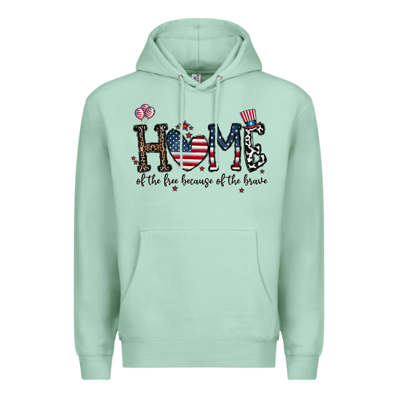 Home Of The Free Beacuse Of The Brave Premium Hoodie by CowhideDigitalArt | Teevron