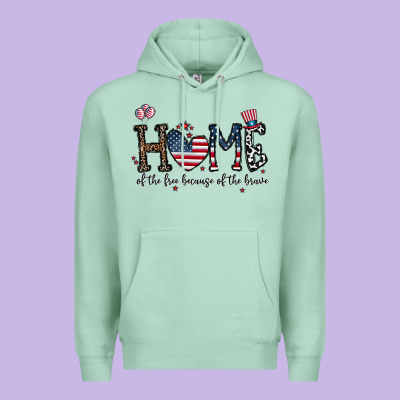 Home Of The Free Beacuse Of The Brave Premium Hoodie Designed By Cowhidedigitalart