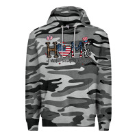 Slate Camo home of the free beacuse of the brave Premium Hoodie - CowhideDigitalArt