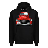 Black western red truck front view Premium Hoodie - FaDigitalArtStudio