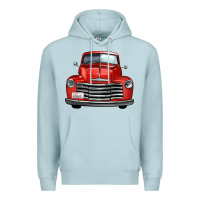 Blue Mist western red truck front view Premium Hoodie - FaDigitalArtStudio