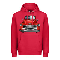 Cardinal western red truck front view Premium Hoodie - FaDigitalArtStudio