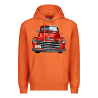Carrot western red truck front view Premium Hoodie - FaDigitalArtStudio