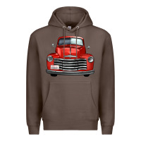 Coffee western red truck front view Premium Hoodie - FaDigitalArtStudio