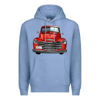 Colony Blue western red truck front view Premium Hoodie - FaDigitalArtStudio
