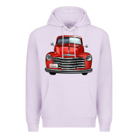 Lilac western red truck front view Premium Hoodie - FaDigitalArtStudio