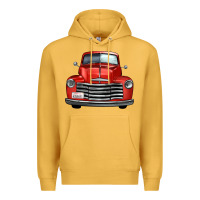 Mustard western red truck front view Premium Hoodie - FaDigitalArtStudio