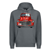 Rock western red truck front view Premium Hoodie - FaDigitalArtStudio
