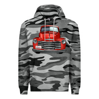 Slate Camo western red truck front view Premium Hoodie - FaDigitalArtStudio