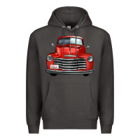 Smoke western red truck front view Premium Hoodie - FaDigitalArtStudio