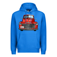 True Royal western red truck front view Premium Hoodie - FaDigitalArtStudio