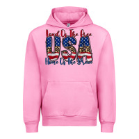 Fuchsia Pink land of the free usa Urban Hoodie - RacoonDesign