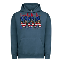 Pigment Midnight Navy land of the free usa Urban Hoodie - RacoonDesign