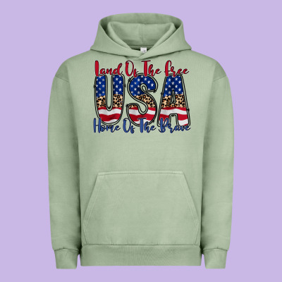 Land Of The Free Usa Urban Hoodie Designed By Racoondesign