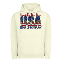 Pigment Pistachio land of the free usa Urban Hoodie - RacoonDesign