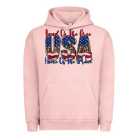 Pigment Salmon land of the free usa Urban Hoodie - RacoonDesign