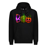 Black boo halloween Premium Hoodie - RacoonDesign