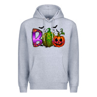 Heather Grey boo halloween Premium Hoodie - RacoonDesign