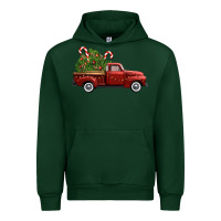 Forest Green christmas trees truck Urban Hoodie - FaDigitalArtStudio